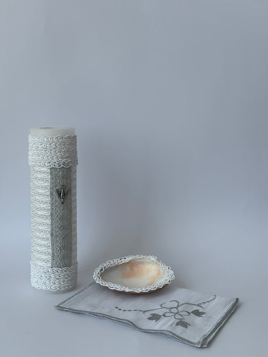 Kit para bautizo con motivo del Espíritu Santo