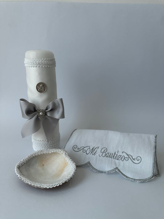 Kit para bautizo con motivo de Ángelito